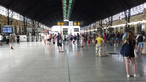 Train Station in Valencia, Spain Stock-Footage 197363210