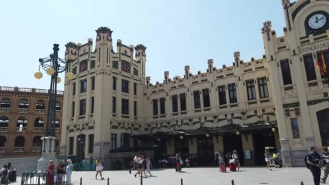 Train Station in Valencia, Spain Stock Footage 245544200
