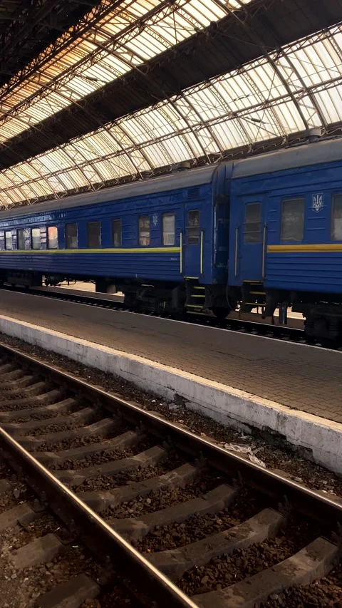 The train is at the station waiting for the passengers Stock Footage 220683430