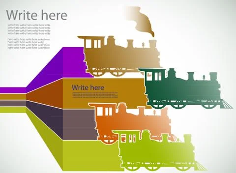 Train sticker 库存插图