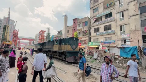 Train stop because of heavy traffic . Stock Footage 249609755