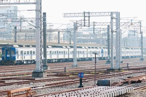 The train stop in station 写真素材
