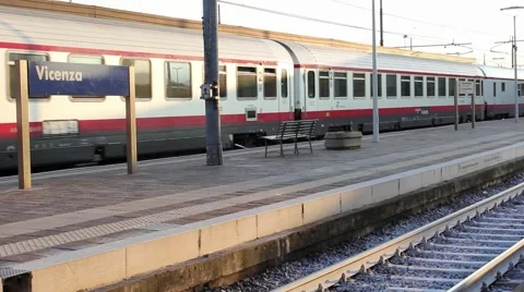 A train stopping in the station Stock Footage 66358000