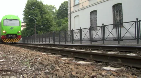 Train street 03 e Stock Footage 2228565