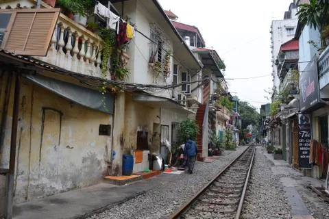 Train Street Foto stock
