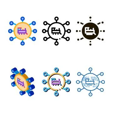Train styles direction icon vector outline 스톡 일러스트