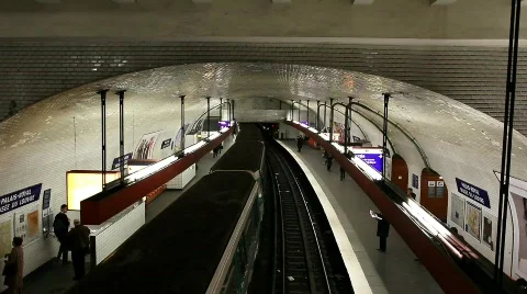 Train from  subway is leaving Stock Footage 657962