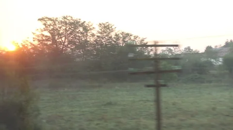 Train Sunrise View Stock Footage 42139131