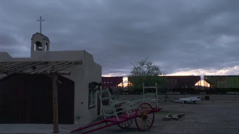 Train sunset time lapse 1 Stock Footage 83185738