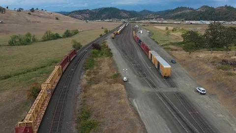 Train Switching Yard 1 Stock Footage 115550743
