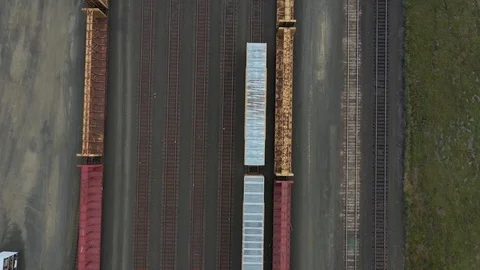 Train Switching Yard 3 Stock Footage 115550701