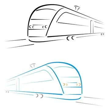 Train symbol Shape of fast modern train on white Copyright: xZoonar.com/ox... Stock Photos
