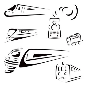 Train symbols Stock Illustration