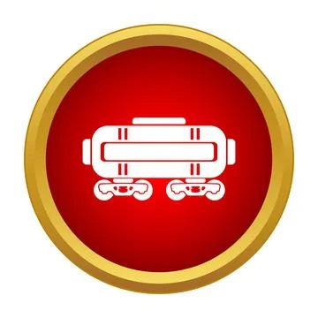 Train tank car icon transporting liquids by rail 스톡 일러스트