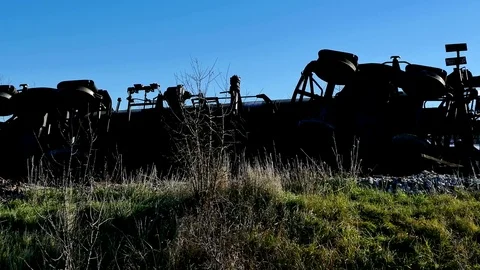 Train Tank with Hazardous Material Slipped off the Rails Stock Footage 84733900