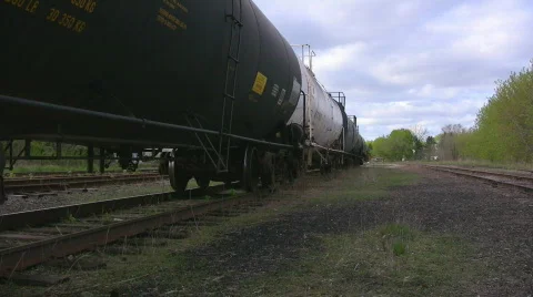 Train tanker pan Stock Footage 452720