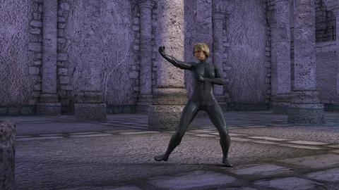 TRAIN IN THE TEMPLE Stock Footage 113876558