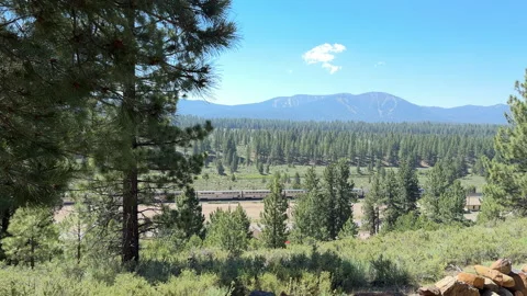 Train Through Mountains Stock Footage 245840111