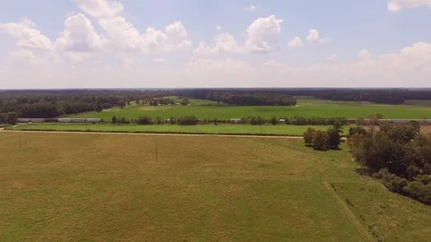 Train through rice fields wide Stock Footage 82320465