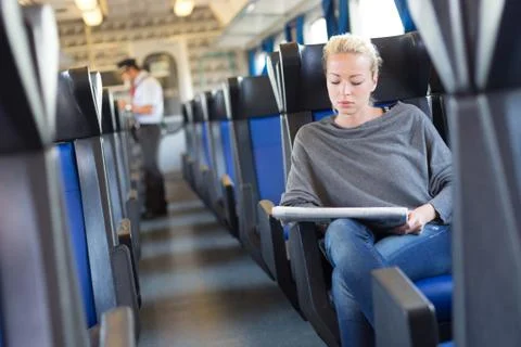 Train ticket check. Stock Photos