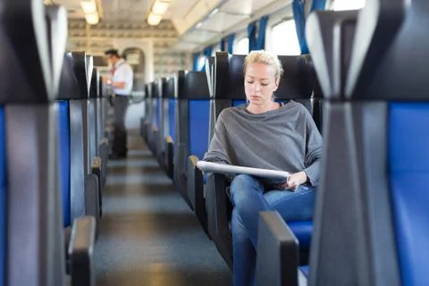 Train ticket check. Stock Photos