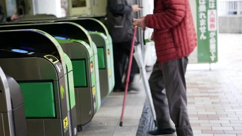 Train ticket Gate Stock Footage 229246767