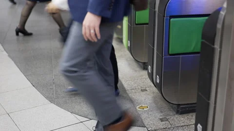Train ticket Gate Stock Footage 244696482