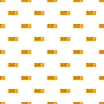 Train ticket pattern, cartoon style Stock Illustration