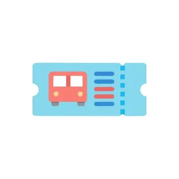 Train ticket with train icon and barcode on blue background Stock Illustration