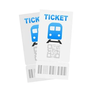 Train ticket. travel by rail. Vector illustration Stock Illustration