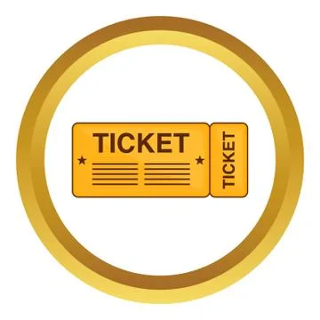 Train ticket vector icon Stock Illustration