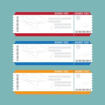 Train ticket vector illustration Stock Illustration