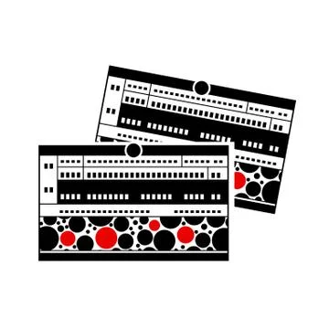 Train tickets icon, simple style Ilustração Stock