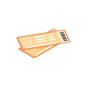 Train tickets isometric 3d icon Stock Illustration