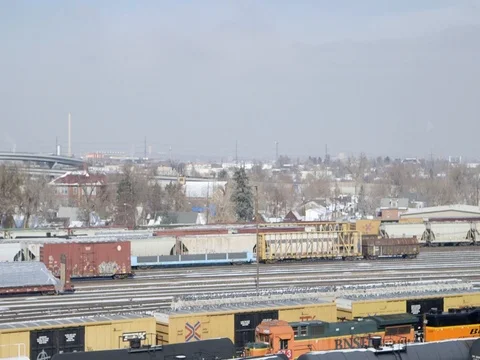 Train timelapse Denver, Colorado Stock Footage 70556155