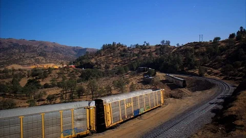 Train Timelapse 스톡 동영상 74488067