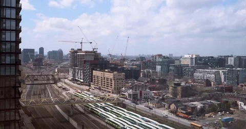 Train Timelapse in Toronto Stock Footage 99014183