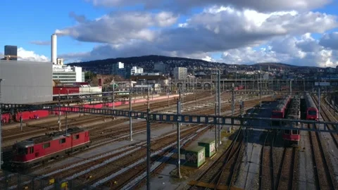 Train Timelapse Zurich | HD Video stock 232943751