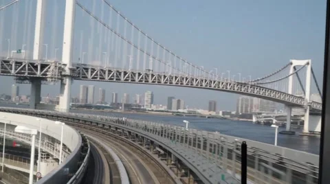 Train in Tokyo Stock Footage 54895352