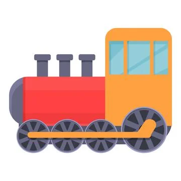 Train toy icon cartoon vector. Kid store Stock Illustration