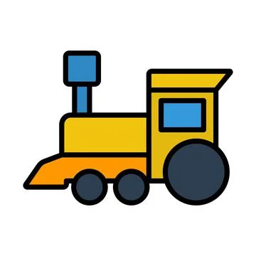 Train Toy Icon Stock Illustration
