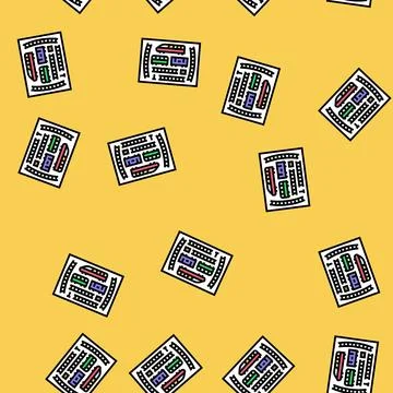 Train toy set baby vector seamless pattern Stock Illustration