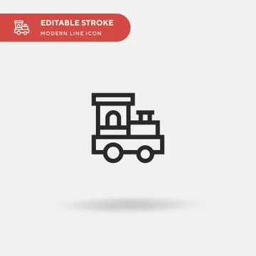 Train Toy Simple vector icon. Illustration symbol design template for web mob Ilustración de archivo
