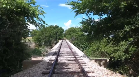 Train Track Areil Video stock 64593224