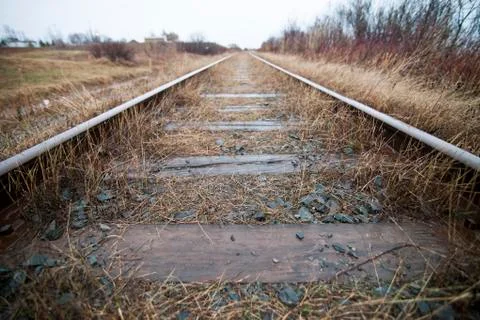 Train Track close-up Stock Photos