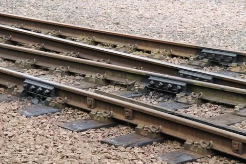 Train Track Fishplate. Stock Photos