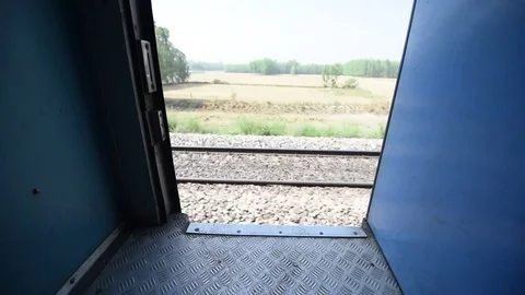 Train track Stock Footage 77156054