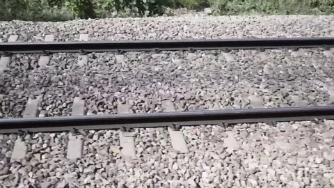 Train track Stock Footage 77156140