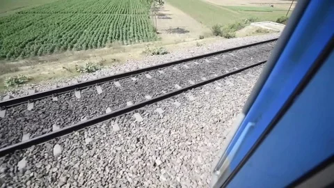 Train track Stock Footage 77156169