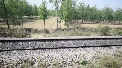 Train track Stock Footage 77156201